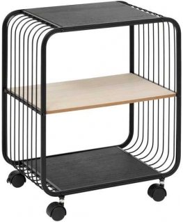 5five Simply Smart Mobile Shelf NOIR, 2-tier, metal, 43.3 x 28 x 53 cm