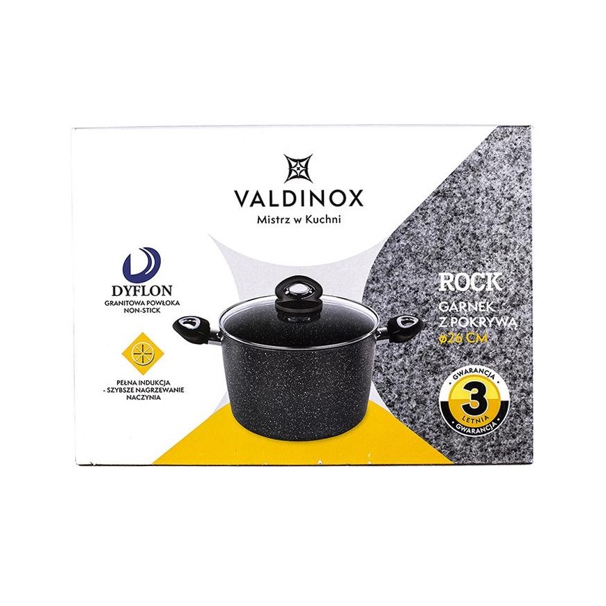 VALDINOX ROCK POT 26CM WITH COVER 7.5L – 4