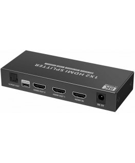 PremiumCord HDMI 2.1 skirstytuvas 1-2 jungtys, 8K@60hz, 4K@120Hz, 1080p, HDR+