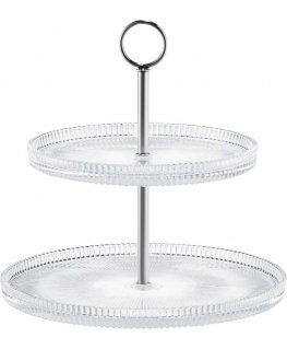 Two-level cake stand For curly hair 24 cm silver AMBITION