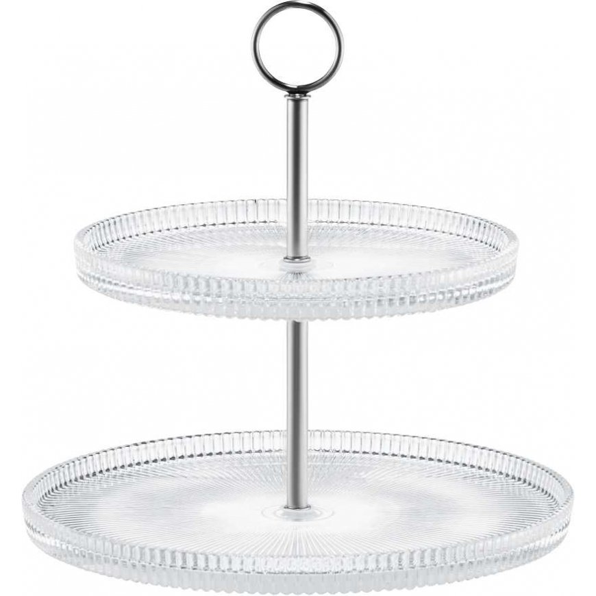 Two-level cake stand For curly hair 24 cm silver AMBITION