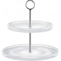 Two-level cake stand For curly hair 24 cm silver AMBITION Two-level cake stand For curly hair 24 cm silver AMBITION