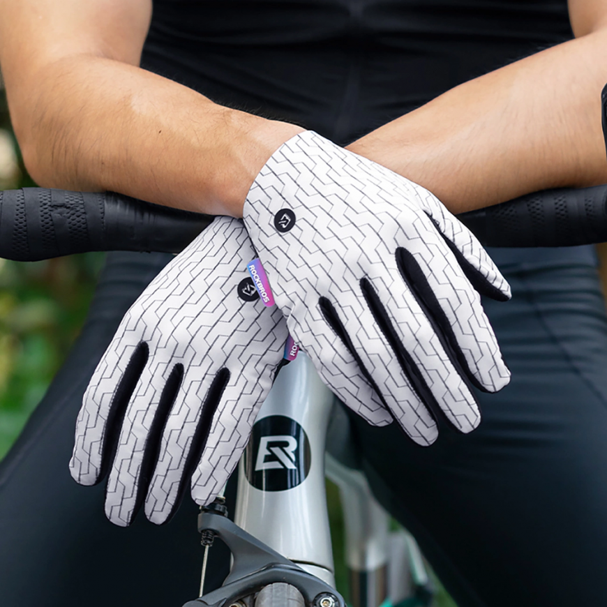 Rockbros MTB cycling gloves size: S - baltas and juodas – 4