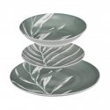 Secret De Gourmet PIECES Porcelain tableware for 6 persons, leaf pattern, 18 pcs. Secret De Gourmet PIECES Porcelain tableware for 6 persons, leaf pattern, 18 pcs.