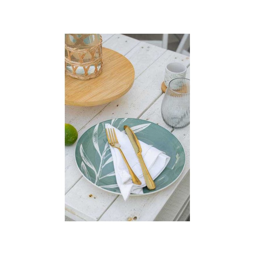 Secret De Gourmet PIECES Porcelain tableware for 6 persons, leaf pattern, 18 pcs. – 5