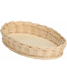 Pintas krepšelis ovaliam midollino kepimo indui - rudas, 30 cm