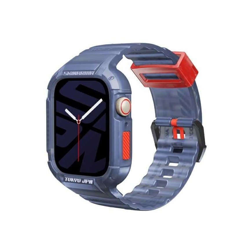 Skinarma ranneke+kotelo Saido 2in1 Apple Watch 45/44mm sininen – 2