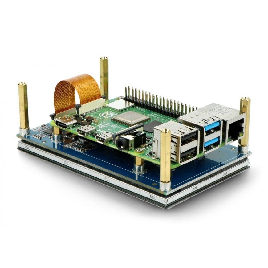 Capacitive touch screen 4.3" 800x480px DSI with protective case, for Raspberry Pi, Waveshare 18645 – 4