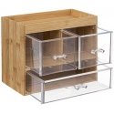 5five Simply Smart Cosmetic Organizer with Three Transparent Drawers + Shelves 5five Simply Smart Cosmetic Organizer with Three Transparent Drawers + Shelves