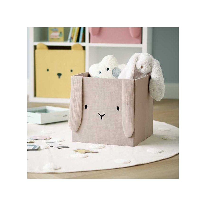 Zeller Muslino žaislų indelis COZY KIDS su ausytėmis, 28 x 28 x 28 cm – 4