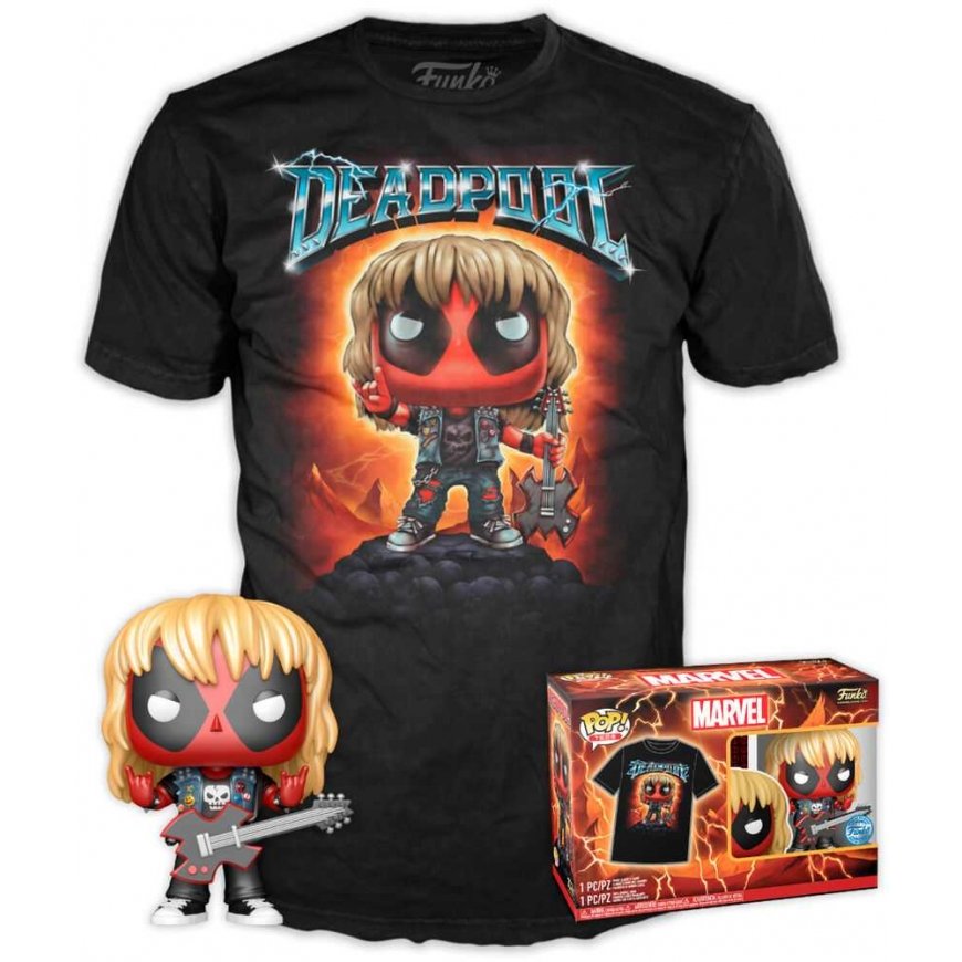 Funko Set figure POP & Tee Marvel Deadpool Heavy Metal
