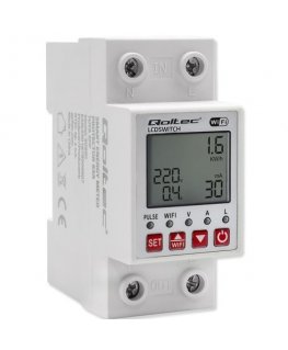 WiFi DIN rail relay with electricity meter 63A