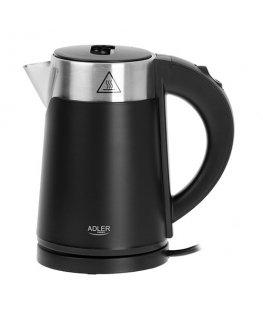 Adler AD 1372B elektriskās tējkanna 0,6 L 800 W Melns, Metālisks