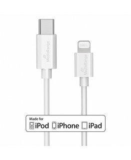 MediaRange MRCS215 USB cable USB 2.0 1 m USB C USB C/Lightning White