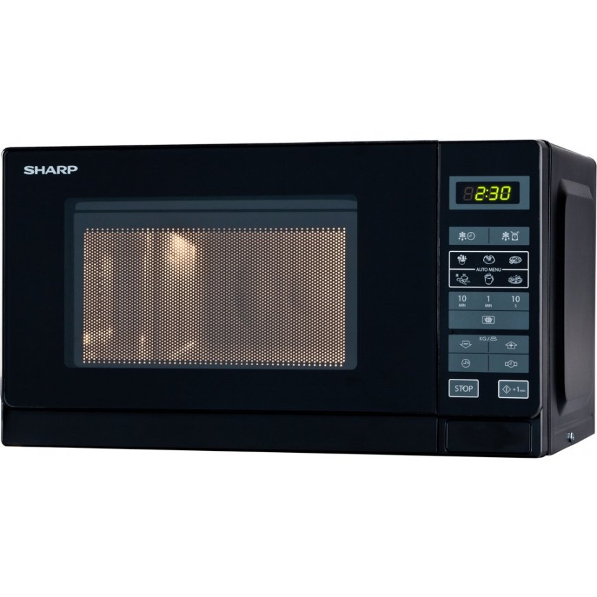 Sharp Home Appliances R-242 BKW микроволновая печь Черный Обычная (соло) микроволновая печь Столешни