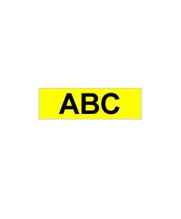Brother Gloss Laminated Labelling Tape - 6mm, Black/Yellow etikettien kirjoitusnauha TZ