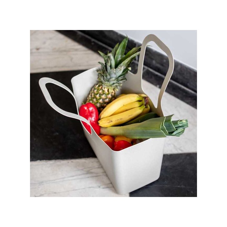 Multifunctional shopping bag, beach bag XL - white, KOZIOL – 3