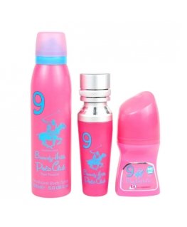 Beverly Hills Polo Club -setti: No. 9, Eau De Parfum, Naisille, 50 ml + No. 9, Antiperspirantti, Deodorantti Roll-On, Naisille, 