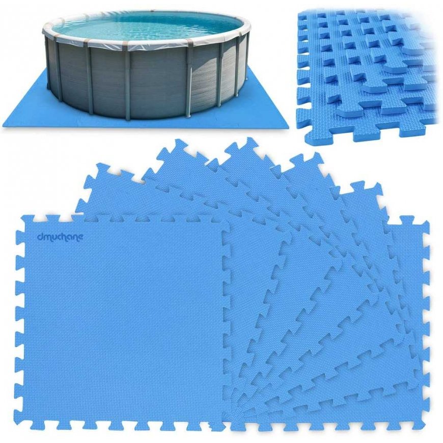 Dmuchane Foam Pool Mat Puzzle 50 x 50 cm 8 pcs
