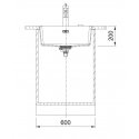 Undermount granite sink Franke Maris, MRG 110-52, Glacier, manual valve Undermount granite sink Franke Maris, MRG 110-52, Glacier, manual valve