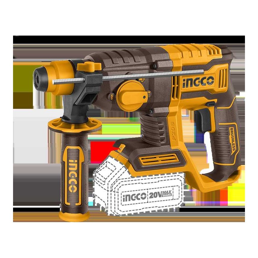 Ingco CRHLI20208 cordless drilling hammer without battery and charger – 2