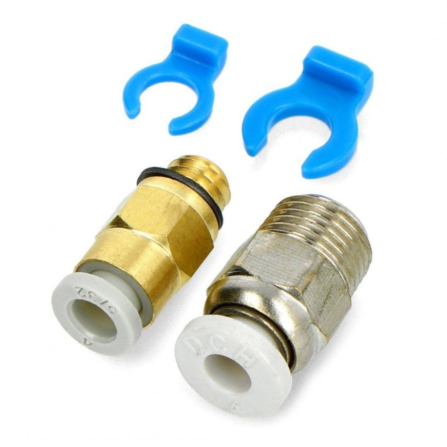 Dviejų Creality pneumatinių jungčių rinkinys - 2.5mm ir 4mm