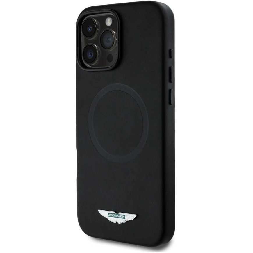 Aston Martin HC FW Logo -suojakuori Apple iPhone 16 Pro Maxille, musta – 2