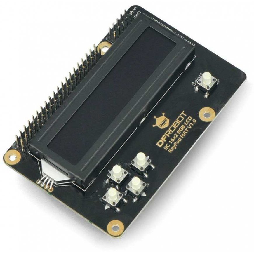 16x2 RGB LCD ekranas I2C klaviatūra, skirta Raspberry Pi 3B+/4B, DFRobot DFR0514