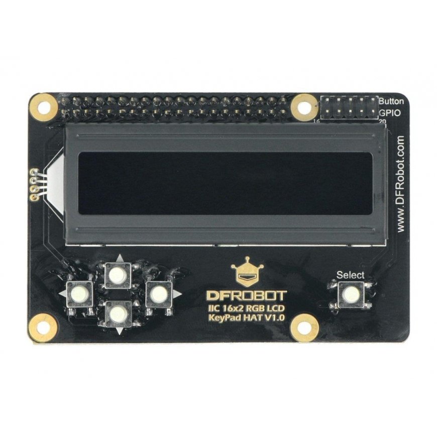 16x2 RGB LCD-näyttö I2C-näppäimistö Raspberry Pi 3B+/4B:lle, DFRobot DFR0514 – 2