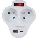 Esperanza ELK311W elektrijaotur 2 GN. USB-C USB-A ON. Valge Esperanza ELK311W elektrijaotur 2 GN. USB-C USB-A ON. Valge