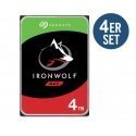 Seagate Set of 4 IronWolf NAS HDD ST4000VN008 - 4TB 3.5 inch SATA 6 Gbit / s CMR Seagate Set of 4 IronWolf NAS HDD ST4000VN008 - 4TB 3.5 inch SATA 6 Gbit / s CMR