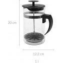 Excellent Houseware Lasinen kahvinkeitin männällä, 1 l Excellent Houseware Lasinen kahvinkeitin männällä, 1 l