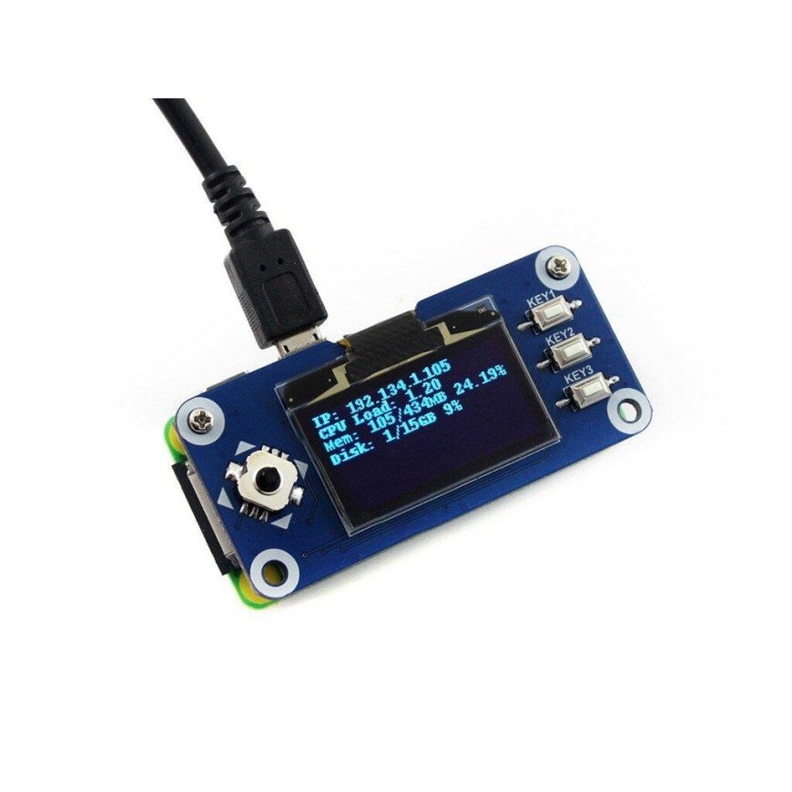OLED 1.3" 128x64px -moduuli Raspberry Pi 4/3+/3/2/Zero -tietokoneille, Waveshare 13890 – 4