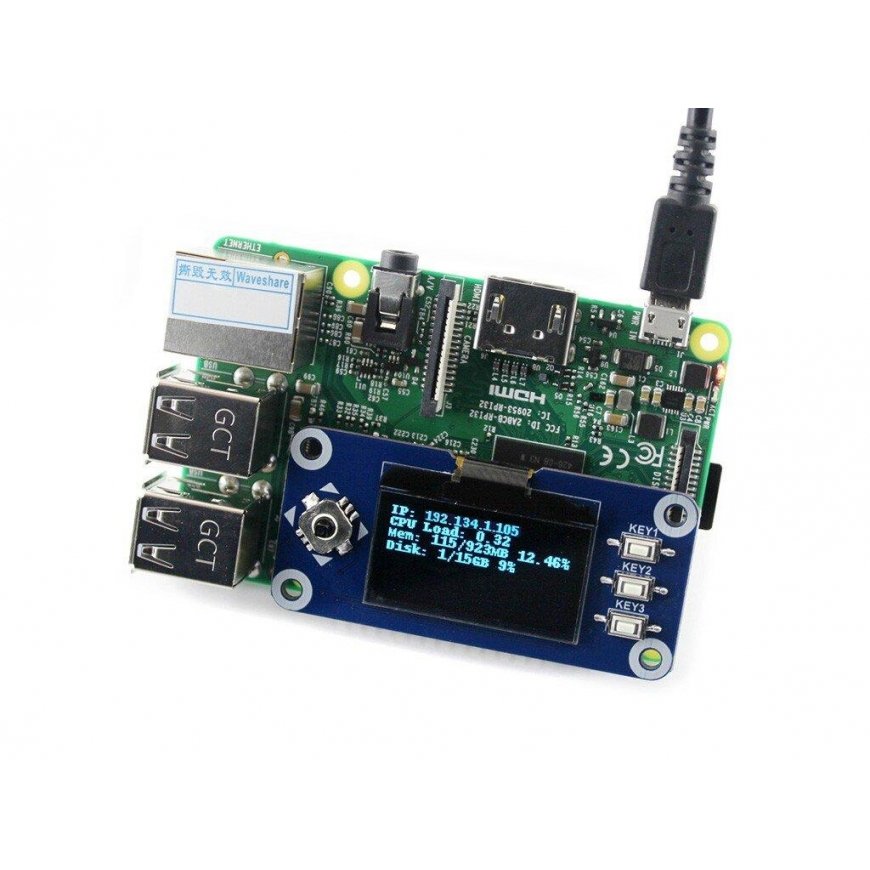 OLED 1.3" 128x64px modulis, skirtas Raspberry Pi 4/3+/3/2/Zero, Waveshare 13890 – 5