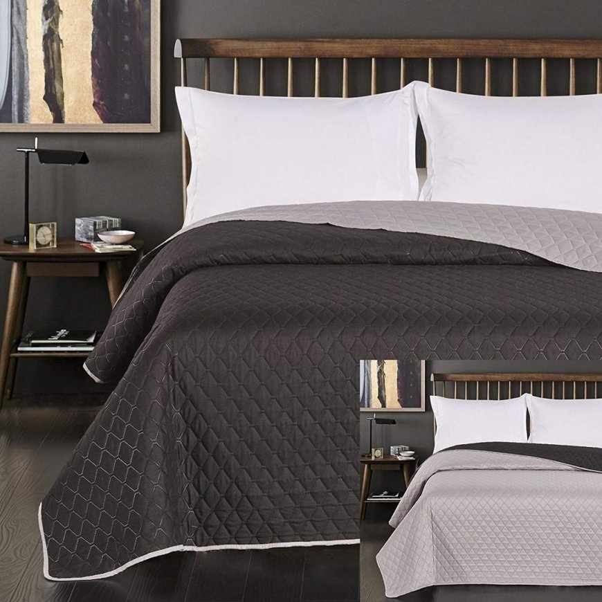 Bedspread AXEL gray material type - textile microfiber 220x240 DecoKing – 3