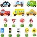 WOOPIE Green Set Wooden vehicles and road signs 15 pcs. WOOPIE Green Set Wooden vehicles and road signs 15 pcs.