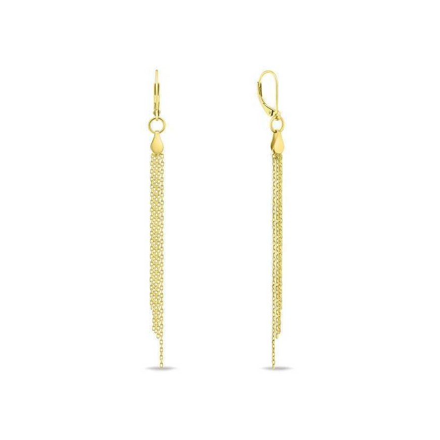 Brilio Silver Unforgettable long earrings made of gold-plated silver EA915Y