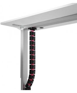 Kabelių laikiklis, Gooseneck su magnetiniu laikikliu, juoda ir rožinė, 1285 mm, reguliuojamo aukščio stalams, Powerton