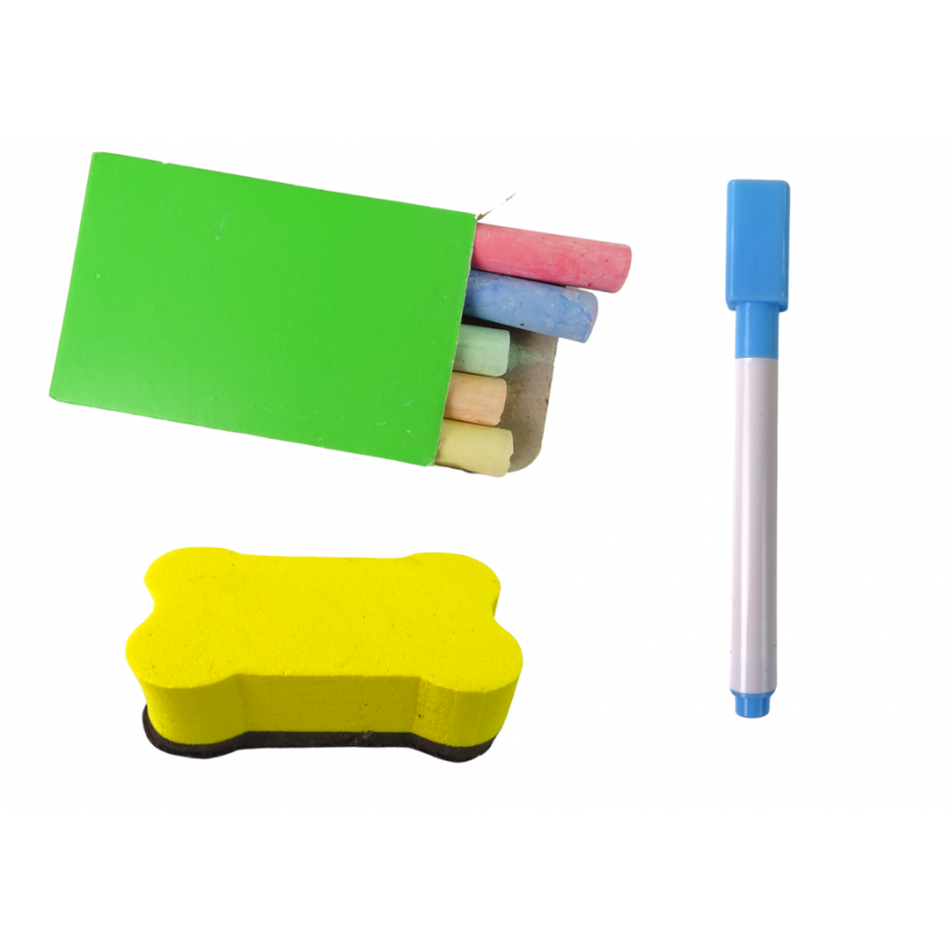 Lean Toys Puinen kaksivärinen magneettitaulu lisävarusteineen – 4