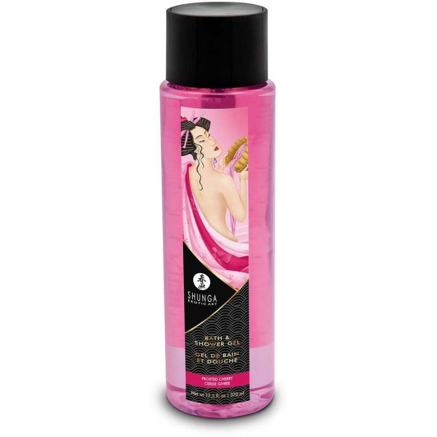 Shunga Bath Experience SHUNGA - vonios ir dušo želė su šerkšno vyšnių skoniu, 370 ml
