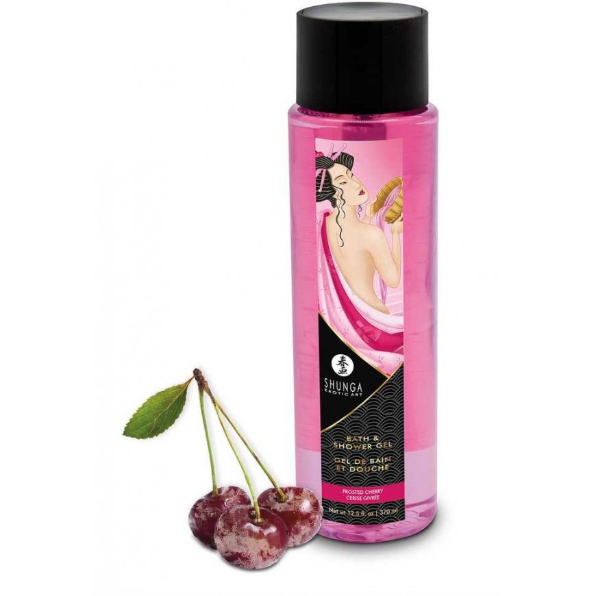 Shunga Bath Experience SHUNGA - bath and shower gel with frost cherry flavor, 370 ml – 2