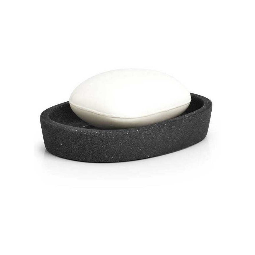 Zeller soap dish standing black (18890)