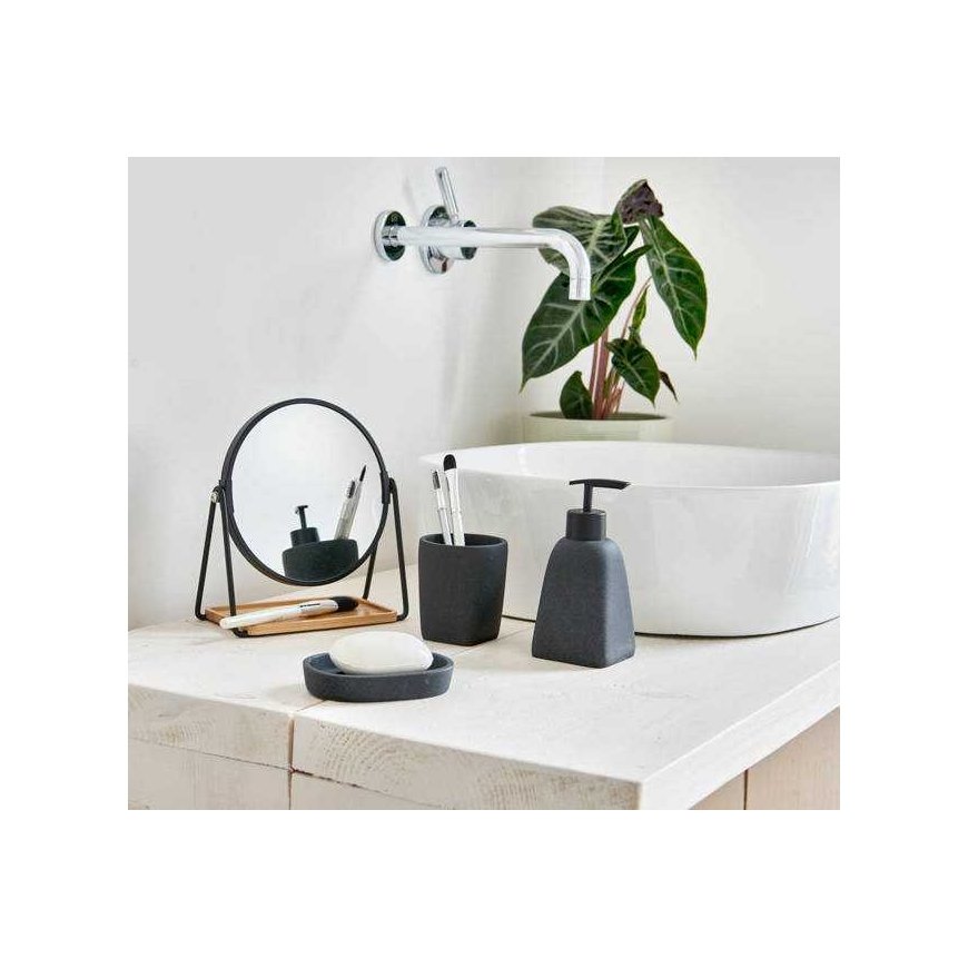 Zeller soap dish standing black (18890) – 3