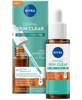 Nivea Derma Skin Clear Serum, 30 ml regenerating and deeply moisturizing skin serum