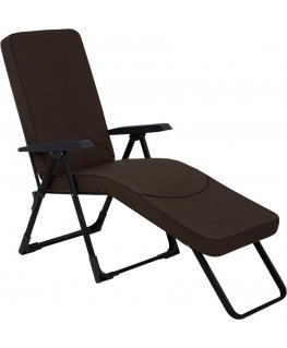 Garden lounger with footrest Modena Black Edition square H047-04PB PATIO