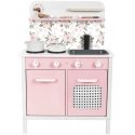 Ikonka Wooden Children's Kitchen Pink Flowers Ikonka Wooden Children's Kitchen Pink Flowers
