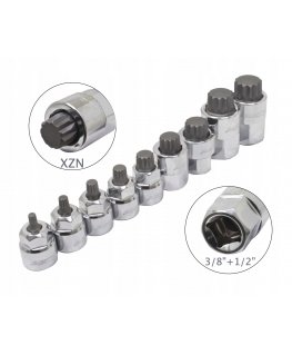 Milwaukee ASTA LOW PROFILE SOCKETS – XZN 3/8" – 1/2" ON RAIL