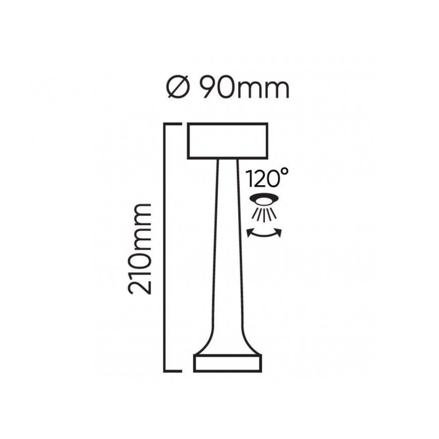 Emos Rechargeable, table lamp RIWIA, 1W
