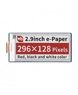 E-Paper E-Ink ekranas 2.9” 296x128px, SPI, 3 spalvų, skirtas Raspberry Pi Pico, Waveshare 19607
