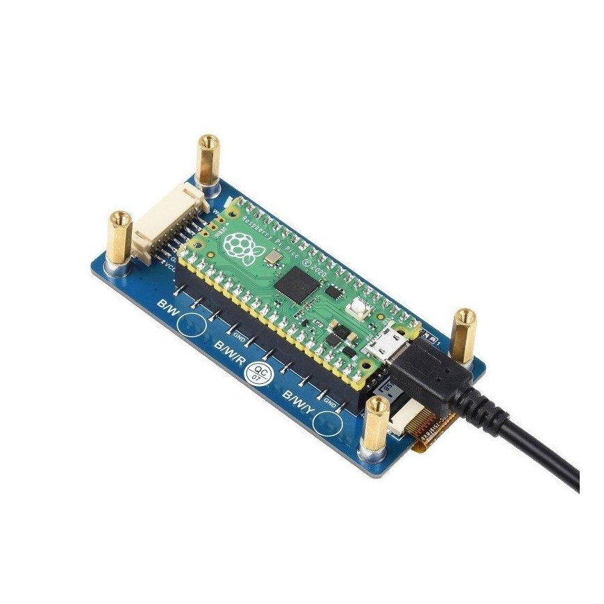 E-Paper E-Ink display 2.9” 296x128px, SPI, 3 colors, for Raspberry Pi Pico, Waveshare 19607 – 2